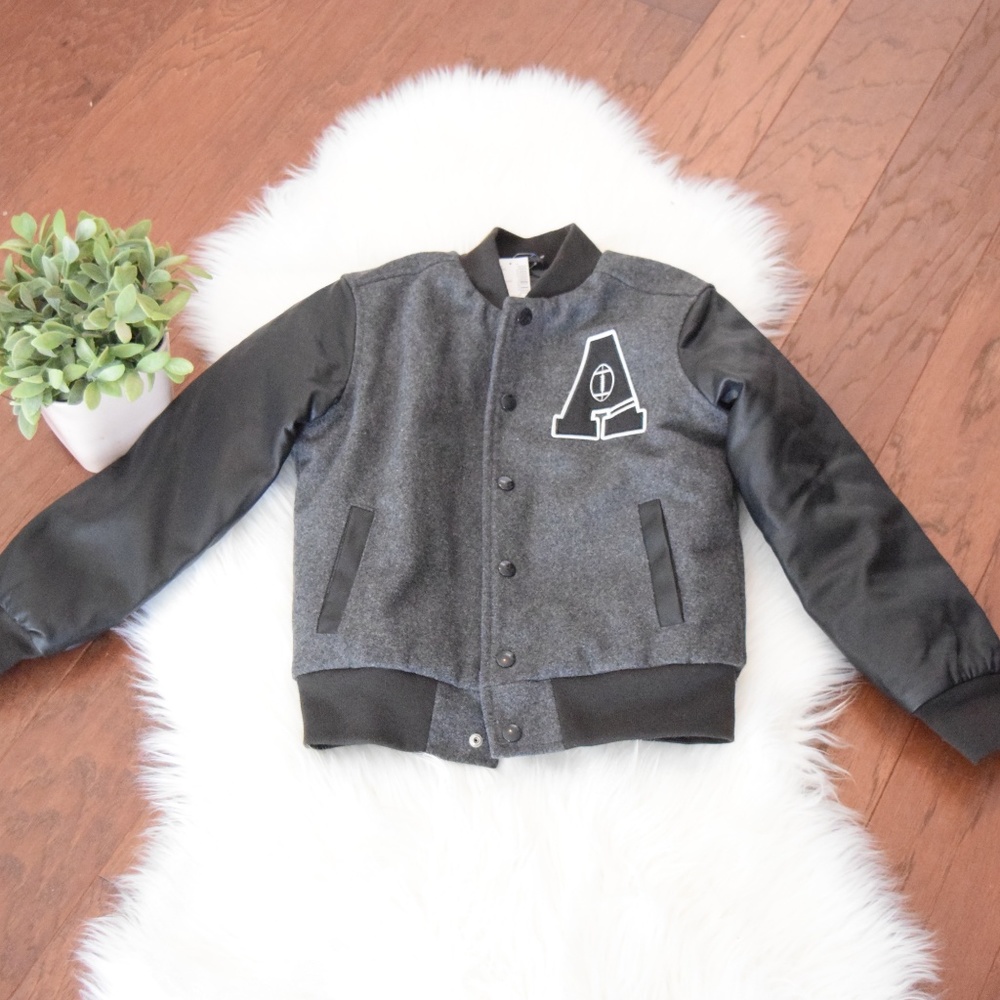 [Children's Place] Black Letter Jacket Med 7/8 NWT